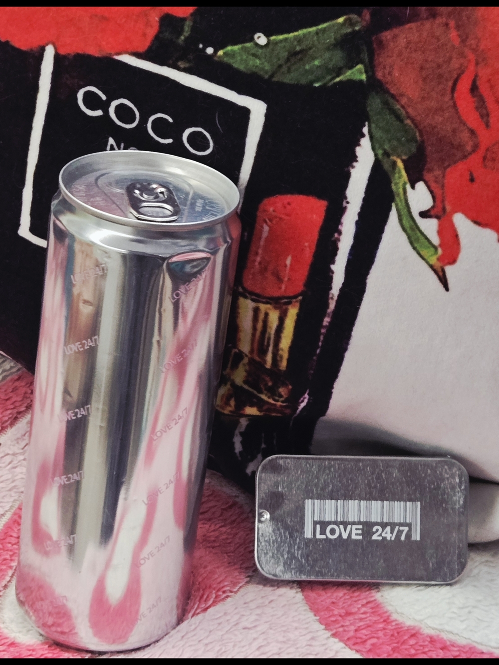 RARE YSL VIP PRESENTATION GIFT SET - "LOVE 24/7" CAN & HEART CANDY TIN